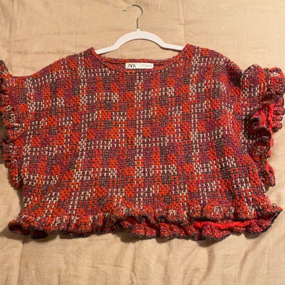Short sleeve red shirt from Zara